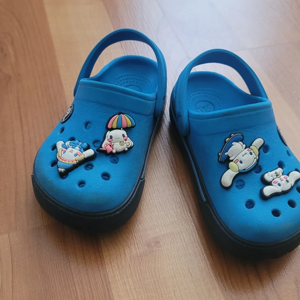 Crocs Classic Clog Childs Size 8-9 Blue Beach Walking Outdoor Slip On Sandals